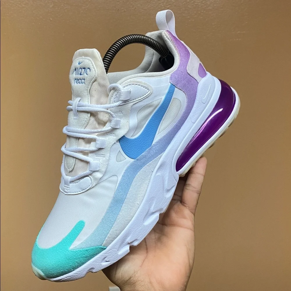 Nike Air Max 270 React Women’s Running Sneakers Gradient Shift SZ 9.5 AT6174-102 - Picture 10 of 17